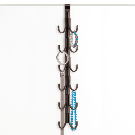 144511 Over Door Accessory Hanger Vertical 12 Hook Bronze