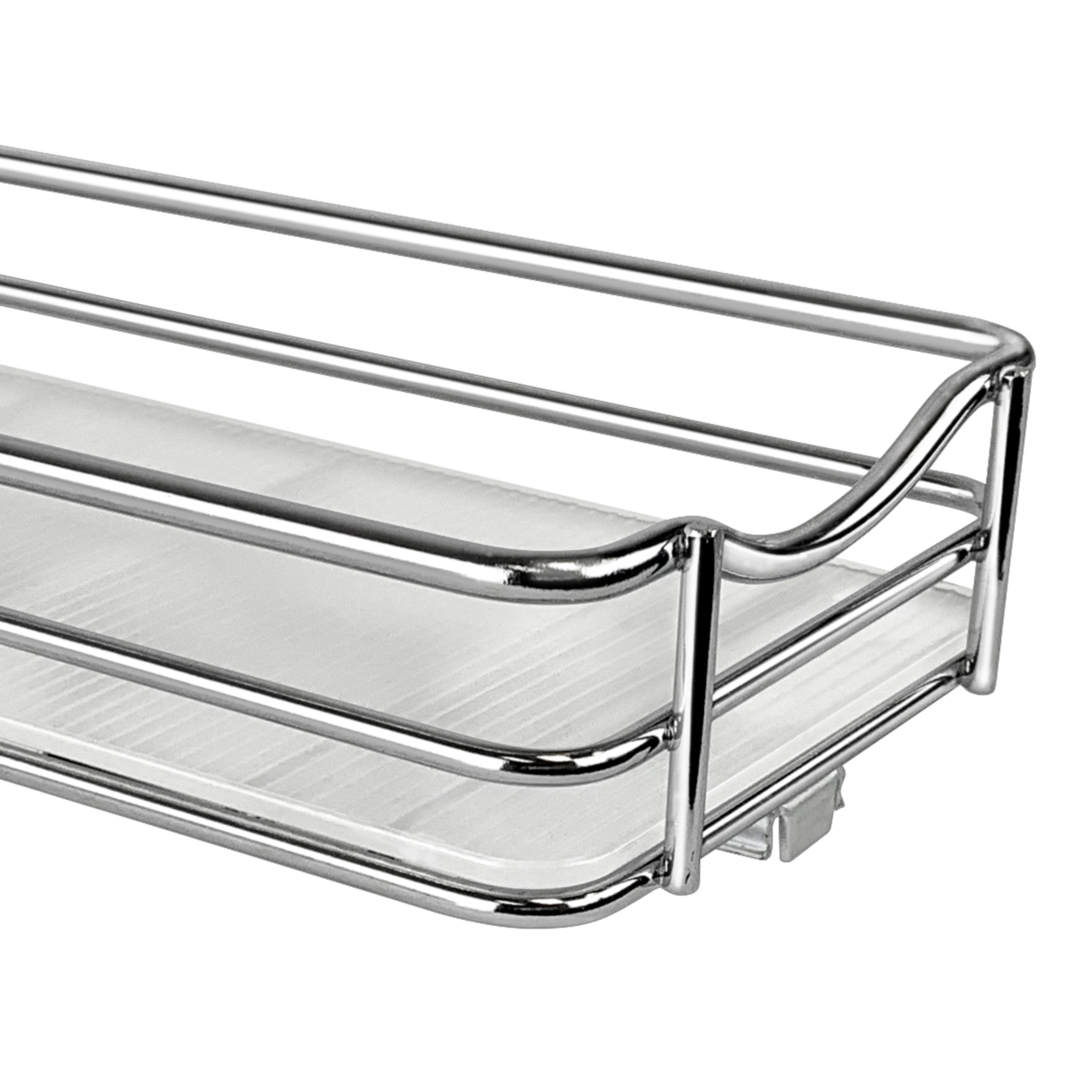 LYNK PROFESSIONAL 10-1/4 Wide Heavy Gauge Steel Spice Drawer Organizer for  Spice Jars, Herbs, Seasonings - Silver Metallic