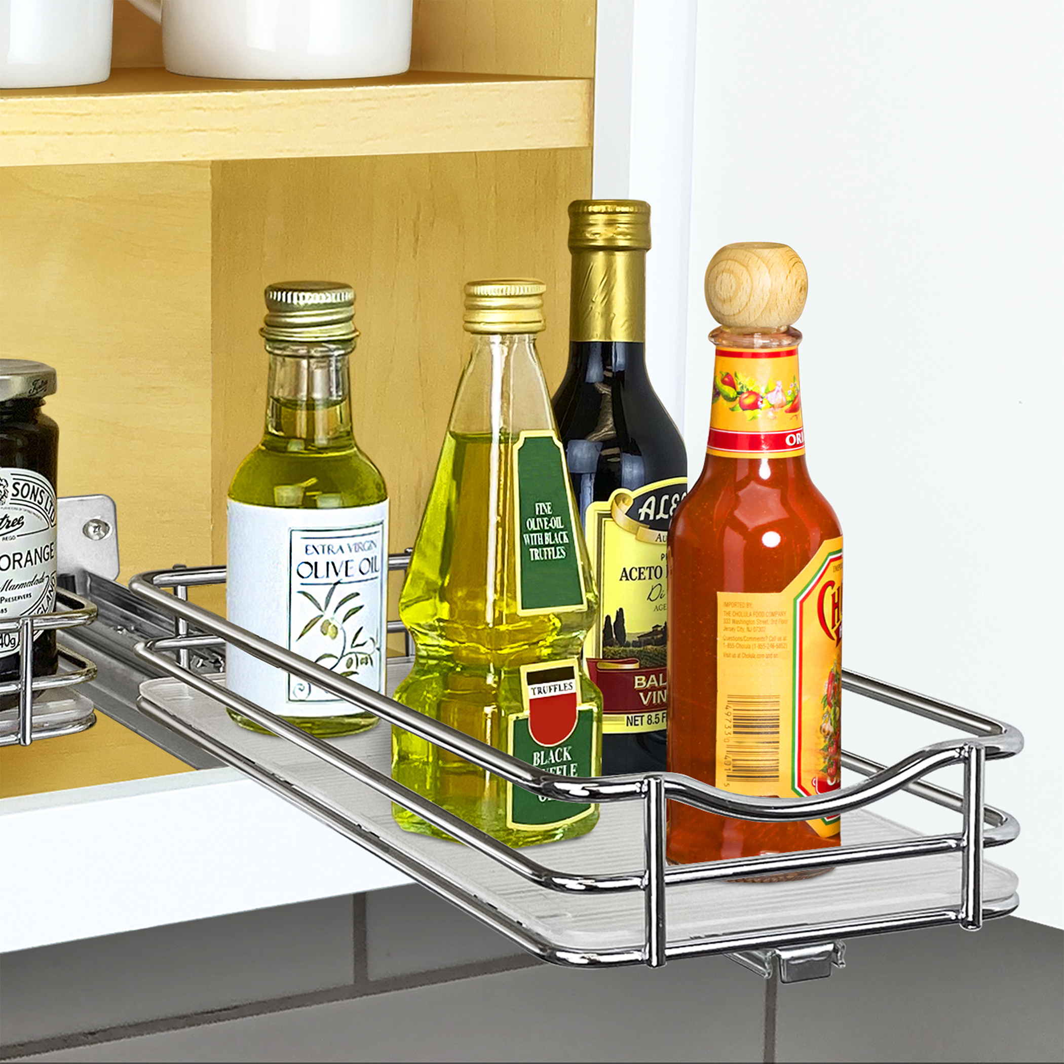 LYNK PROFESSIONAL Slide Out Spice Rack Pull Out Cabinet Organizer