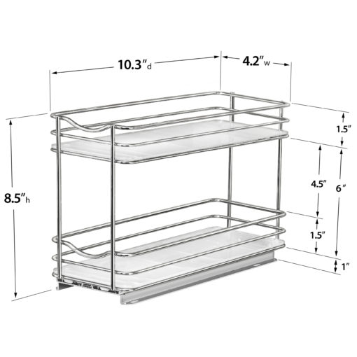 430422 Professional Roll Out Spice Organizer Two Tier - Lynk Inc