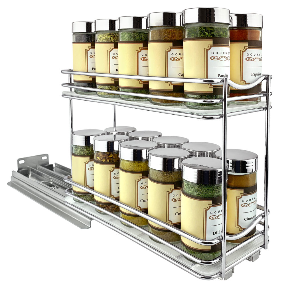 430422 Professional Roll Out Spice Organizer Two Tier - Lynk Inc