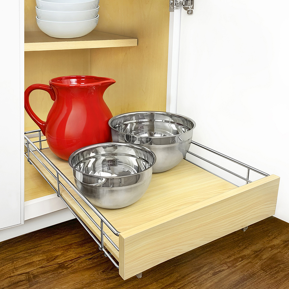 Lynk Professional 17 x 18 Slide Out Cabinet Organizer - Pull Out Under  Cabinet Sliding Shelf