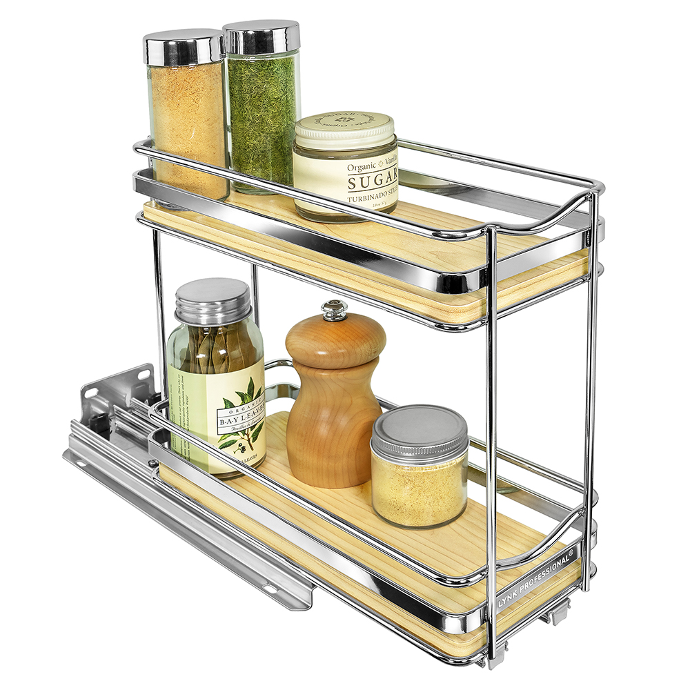 LYNK PROFESSIONAL Slide Out Spice Rack Pull Out Cabinet Organizer