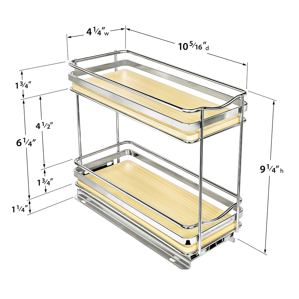 432422 Lynk Professional Elite Slide Out Spice Organizer Two Tier ...