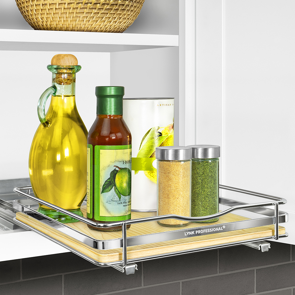 Lynk Slide Out Under Sink Two-Tier Organizer, Cabinet Storage